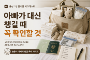 출산가방 준비물 체크리스트｜아빠가 대신 챙길 때 꼭 확인할 것