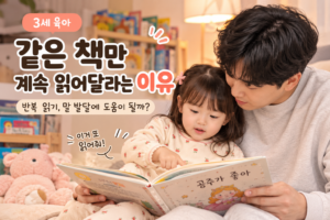 3세 아이가 같은 책만 계속 읽어달라는 이유｜반복 읽기, 말 발달에 도움이 될까?