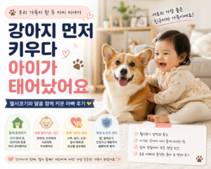 강아지 먼저 키우다 아이가 태어났어요 | 웰시코기와 딸을 함께 키운 아빠 후기