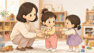 3세 아이가 장난감을 친구에게 안 빌려줘요｜억지로 나눠주게 해야 할까요