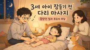 3세 아이 잠들기 전 다리 마사지 해줘도 될까요?｜좋았던 점과 부모의 부담