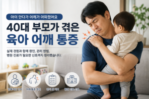 아이 안다가 어깨가 아파졌어요｜40대 부모가 겪은 육아 어깨 통증
