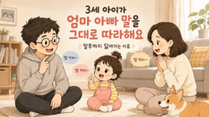 3세 아이가 엄마 아빠 말을 그대로 따라해요｜말투까지 닮아가는 이유